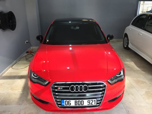 audi a3 tavan kaplama parlak siyah cam tavan araç kaplama (3)